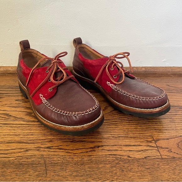 John Fluevog Angel Boat Shoes Little Wing Size 10 Leather Lace Up Chunky loafers main image 7